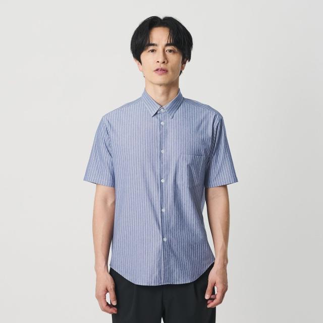 ビューティー＆ユース ユナイテッドアローズ（BEAUTY&YOUTH）/クイック ストレッチ ストライプ シャンブレー ボタンダウン 半袖シャツ …_6