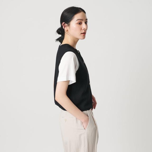 ビューティー＆ユース ユナイテッドアローズ（BEAUTY&YOUTH）/コットンポリエステル ジャガード 2WAYニットベスト ウォッシャブル_7