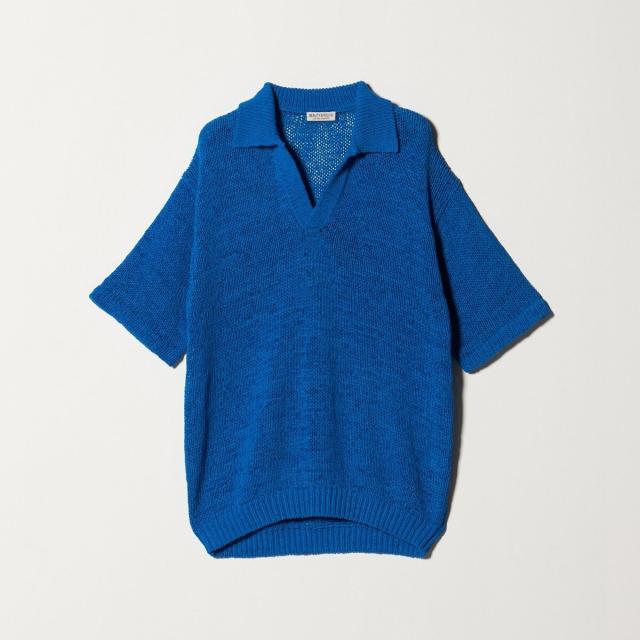 【NEW】ビューティー＆ユース ユナイテッドアローズ（BEAUTY&YOUTH）/テープヤーン スキッパー ショートスリーブ ニット ウォッシャブル