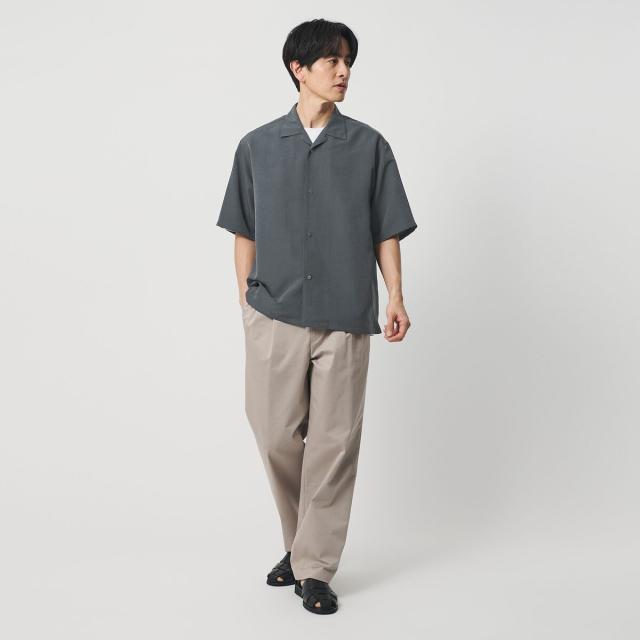 ビューティー＆ユース ユナイテッドアローズ（BEAUTY&YOUTH）/シルキータッチ ナロー オープンカラー シャツ FORM型_4