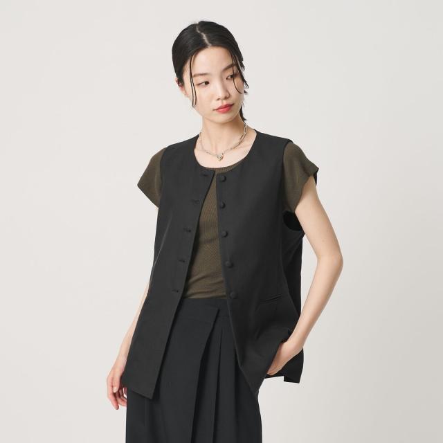 【NEW】ビューティー＆ユース ユナイテッドアローズ（BEAUTY&YOUTH）/セルロースナイロンオックス クルーネック ベスト_3