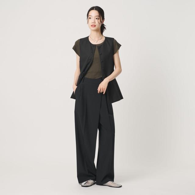 【NEW】ビューティー＆ユース ユナイテッドアローズ（BEAUTY&YOUTH）/セルロースナイロンオックス クルーネック ベスト_4
