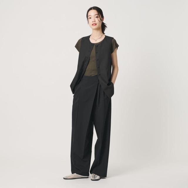 【NEW】ビューティー＆ユース ユナイテッドアローズ（BEAUTY&YOUTH）/セルロースナイロンオックス クルーネック ベスト_5