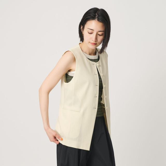 【NEW】ビューティー＆ユース ユナイテッドアローズ（BEAUTY&YOUTH）/セルロースナイロンオックス クルーネック ベスト_6