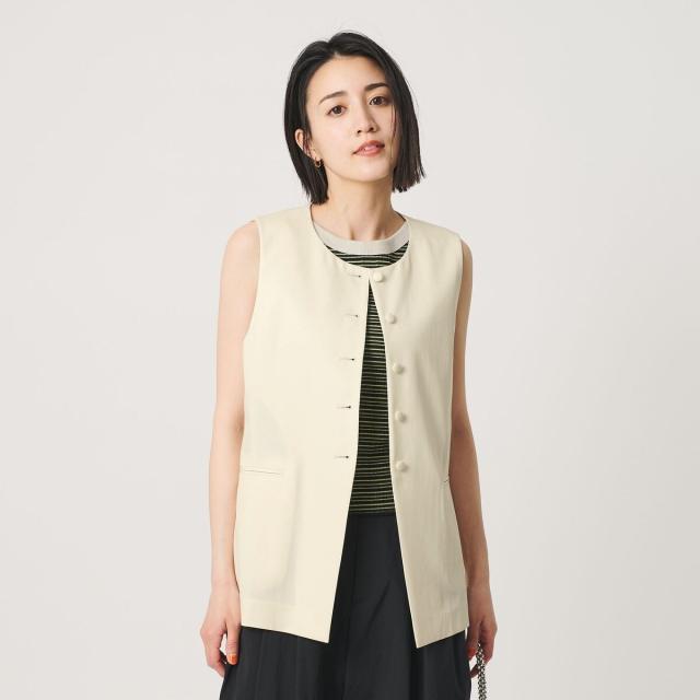 【NEW】ビューティー＆ユース ユナイテッドアローズ（BEAUTY&YOUTH）/セルロースナイロンオックス クルーネック ベスト_8