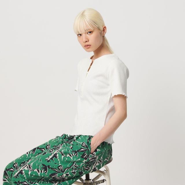 ビューティー＆ユース ユナイテッドアローズ（BEAUTY&YOUTH）/コットン リブ ヘンリーネック ショートスリーブ カットソー_1