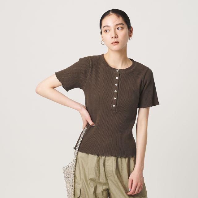 ビューティー＆ユース ユナイテッドアローズ（BEAUTY&YOUTH）/コットン リブ ヘンリーネック ショートスリーブ カットソー_3