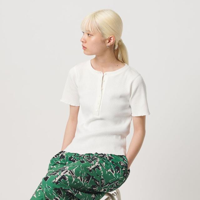 ビューティー＆ユース ユナイテッドアローズ（BEAUTY&YOUTH）/コットン リブ ヘンリーネック ショートスリーブ カットソー_10