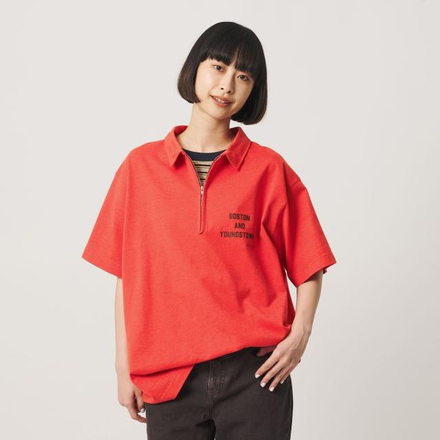 ビューティー＆ユース ユナイテッドアローズ（BEAUTY&amp;YOUTH）/コットンポリエステル ジップ ビッグ ポロシャツ