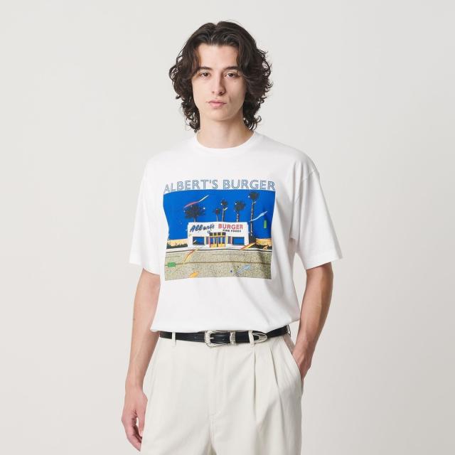 【NEW】ビューティー＆ユース ユナイテッドアローズ（BEAUTY&amp;YOUTH）/【別注】＜EIZIN SUZUKI＞ALBERT’S BURGER プリント Tシャツ