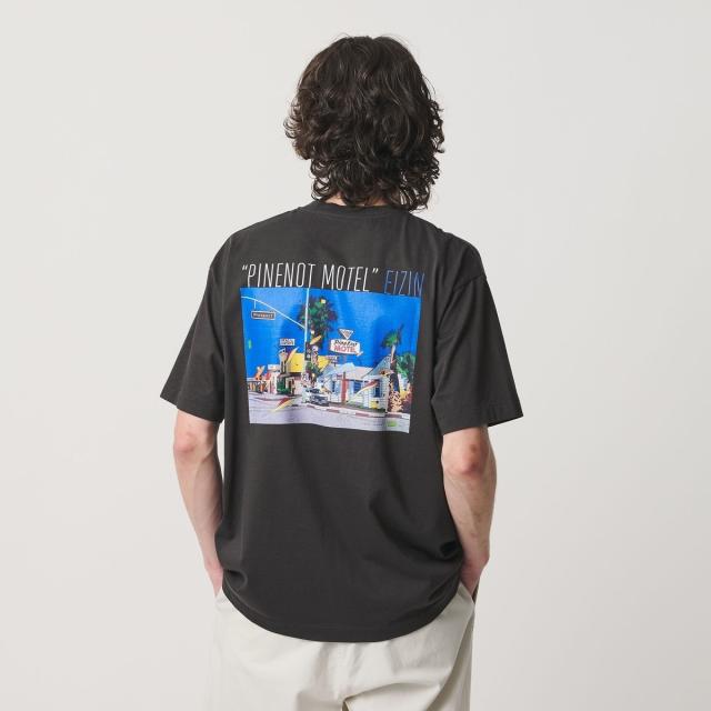 【NEW】ビューティー＆ユース ユナイテッドアローズ（BEAUTY&amp;YOUTH）/【別注】＜EIZIN SUZUKI＞PINENOT MOTEL プリント Tシャツ