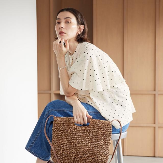 ビューティー＆ユース ユナイテッドアローズ（BEAUTY&amp;YOUTH）/【WEB限定】ドット フリルスリーブブラウス ウォッシャブル