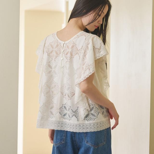 【NEW】ビューティー＆ユース ユナイテッドアローズ（BEAUTY&amp;YOUTH）/【WEB限定 Wardrobe DAILY MINIMAL】レース 2WAYブラウス ウォッ…