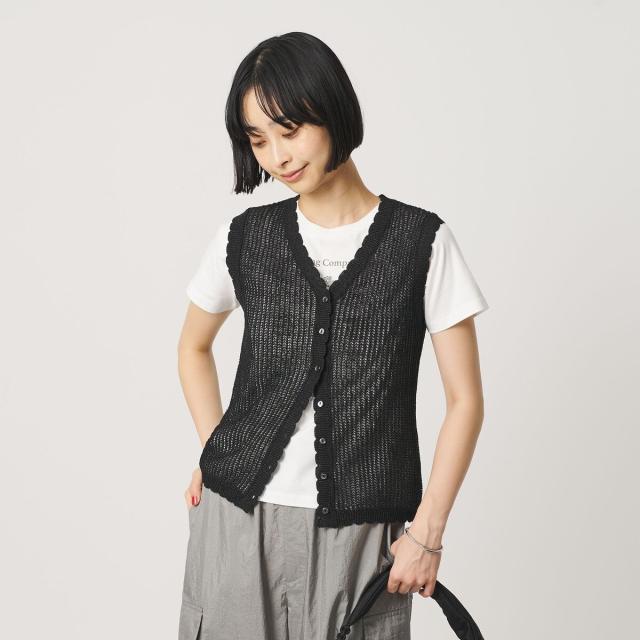 ビューティー＆ユース ユナイテッドアローズ（BEAUTY&amp;YOUTH）/スカラップ Vネック メッシュ ニットベスト_11