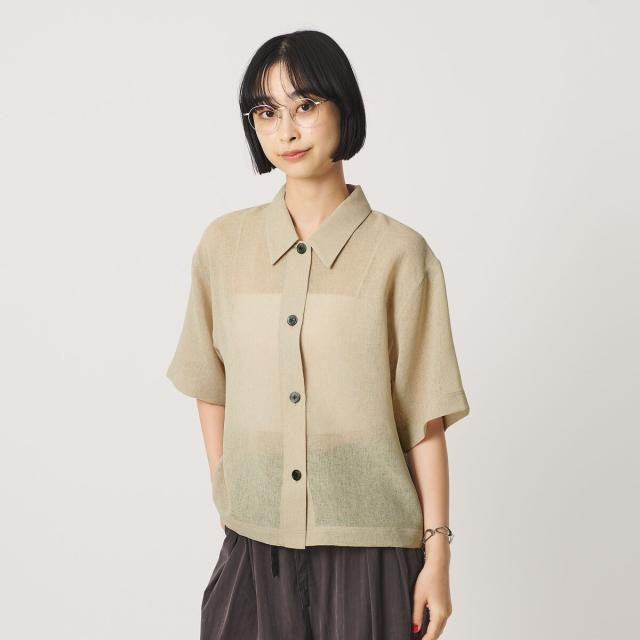 ビューティー＆ユース ユナイテッドアローズ（BEAUTY&YOUTH）/ポリエステル メッシュ ショートスリーブシャツ
