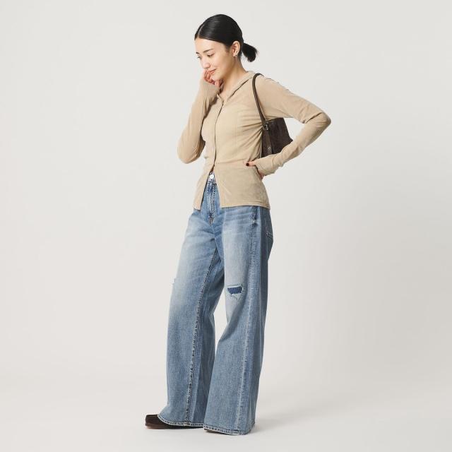 ビューティー＆ユース ユナイテッドアローズ（BEAUTY&YOUTH）/【別注】＜NEEDBY heritage＞ワイドフレア デニムパンツ/コバルト