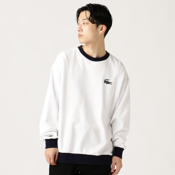 LACOSTE × BEAMS 別注 2トーン クルー スウェット - 通販