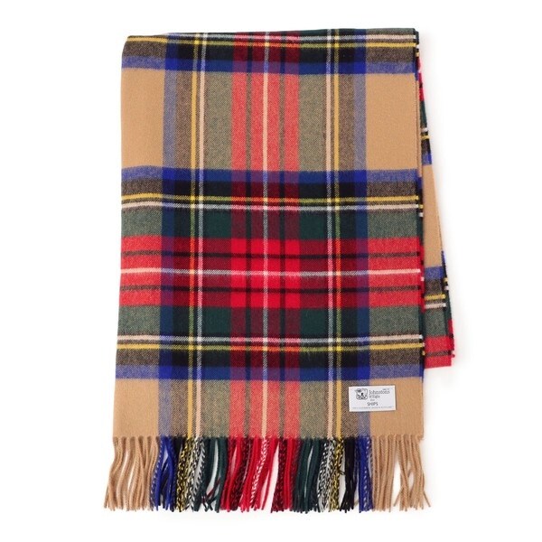 ships シップス 別注限定 ジョンストンズ カシミア カシミヤ 大判ストール シップス（SHIPS）/【SHIPS別注】JOHNSTONS:カシミヤチェックストール