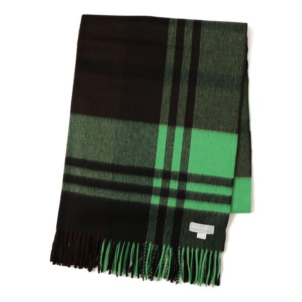 シップス/Ｊｏｓｈｕａ　Ｅｌｌｉｓ：カシミヤブラックウォッチストール　７０×１９０の通販は