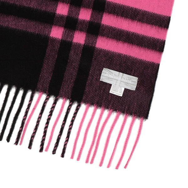 シップス/Ｊｏｓｈｕａ　Ｅｌｌｉｓ：カシミヤブラックウォッチストール　７０×１９０の通販は