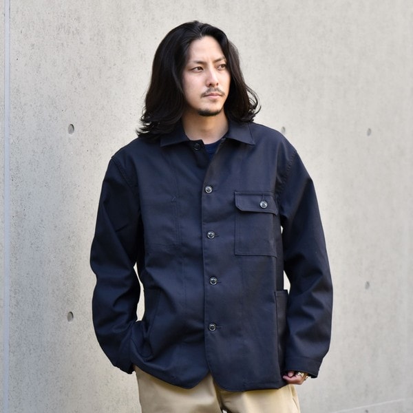 シップス/ＳＨＩＰＳ：　ＭＡＤＥ　ＩＮ　ＵＳＡ　ＬＡＰＤ　ウールサージ　カバー　ブルゾン