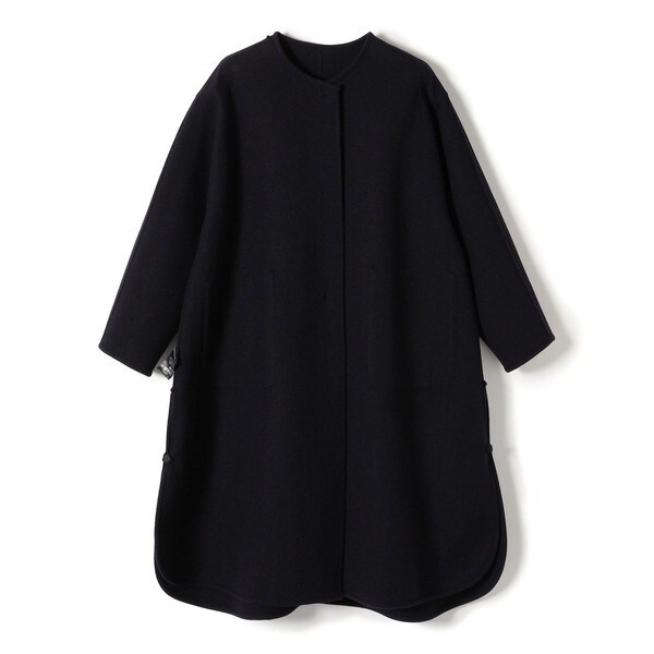 シップス（SHIPS）/Primary NavyLabel:ウールダブルフェイスノーカラー 