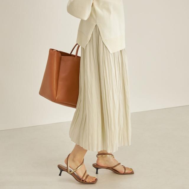 シップス（SHIPS）/〈手洗い可能〉ドット / ソリッド 割繊 プリーツ スカート 23SSの通販は