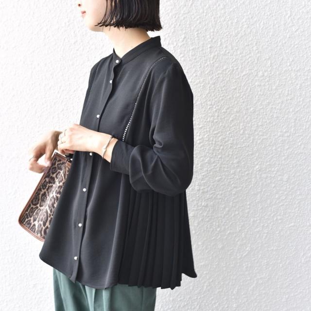 シップス（SHIPS）/《一部追加予約》【WEB限定】〈手洗い可能〉ストレッチ ジョーゼット プリーツ ブラウス