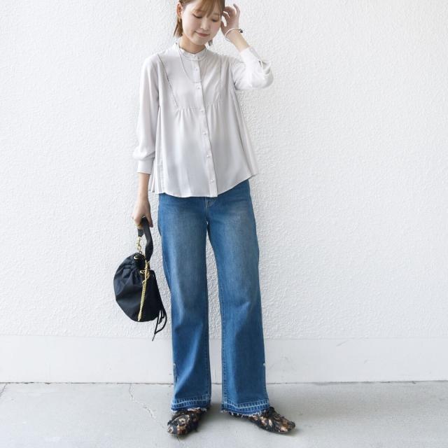 シップス（SHIPS）/《一部追加予約》【WEB限定】〈手洗い可能〉ストレッチ ジョーゼット プリーツ ブラウス