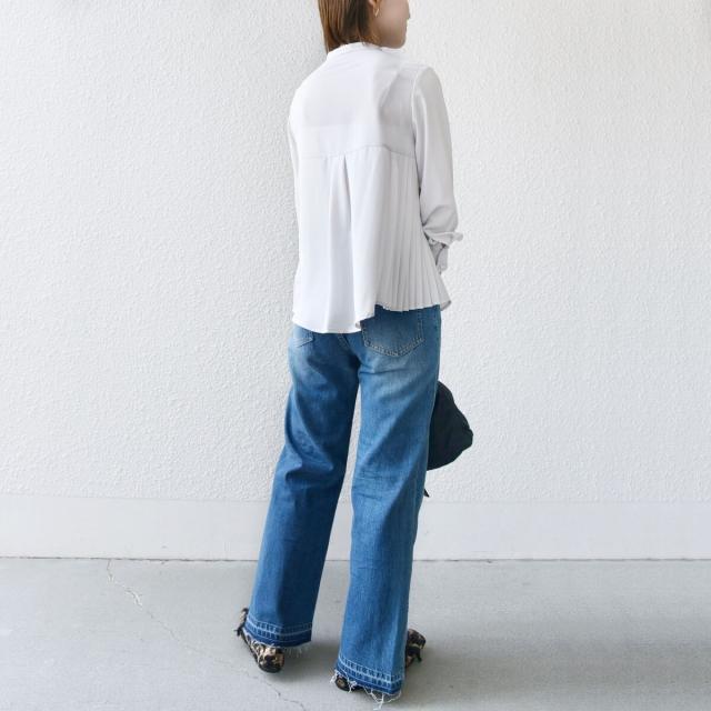 シップス（SHIPS）/《一部追加予約》【WEB限定】〈手洗い可能〉ストレッチ ジョーゼット プリーツ ブラウス