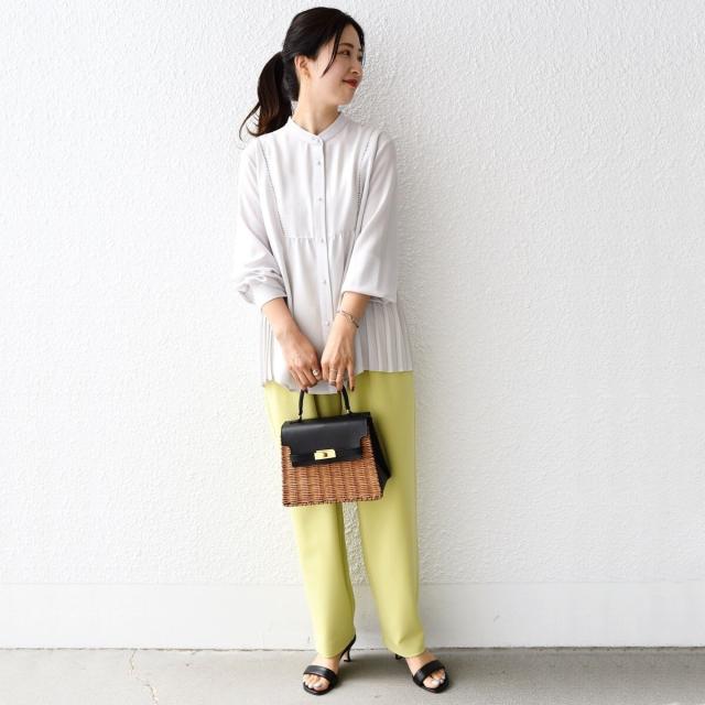 シップス（SHIPS）/《一部追加予約》【WEB限定】〈手洗い可能〉ストレッチ ジョーゼット プリーツ ブラウス