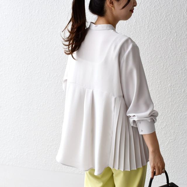 シップス（SHIPS）/《一部追加予約》【WEB限定】〈手洗い可能〉ストレッチ ジョーゼット プリーツ ブラウス