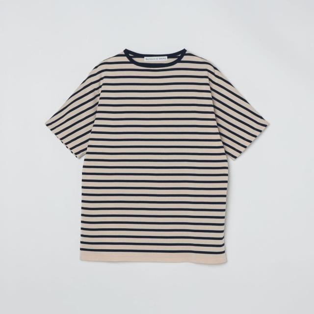 シップス/BATEAUX DE SHIPS: ハイゲージ バスクボーダー ニットTシャツ