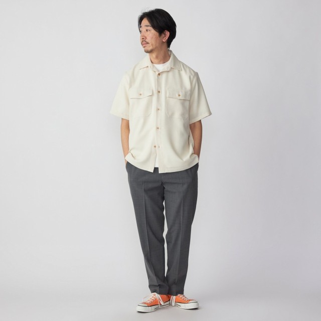 シップス/SHIPS: MADE IN JAPAN ドライタッチ パナマ Wポケットシャツ
