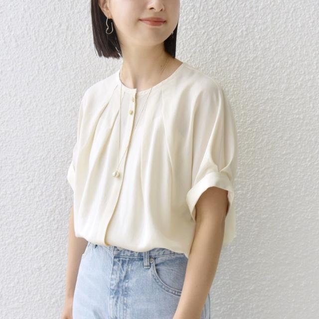 シップス（SHIPS）/【WEB限定】〈洗濯機可能〉麻混 フロント タック ドルマン ブラウスの通販は 11,880円