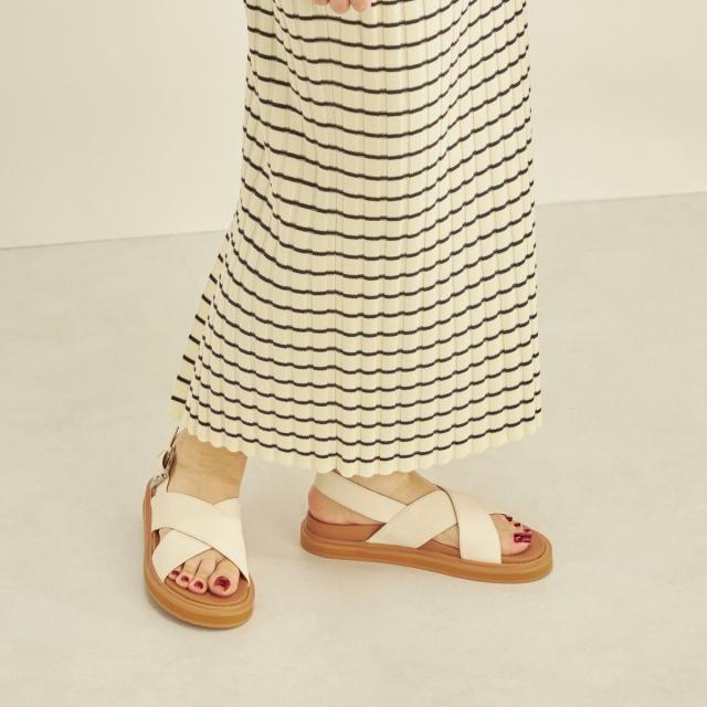 シップス/《予約》クロス ストラップ サンダル◆