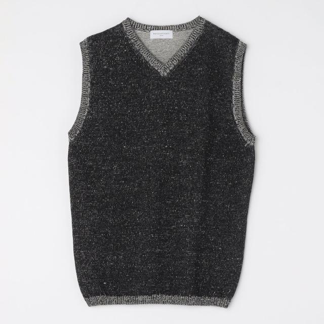 シップス/【SHIPS別注】Rencontrant: リネン Vネック ニットベスト