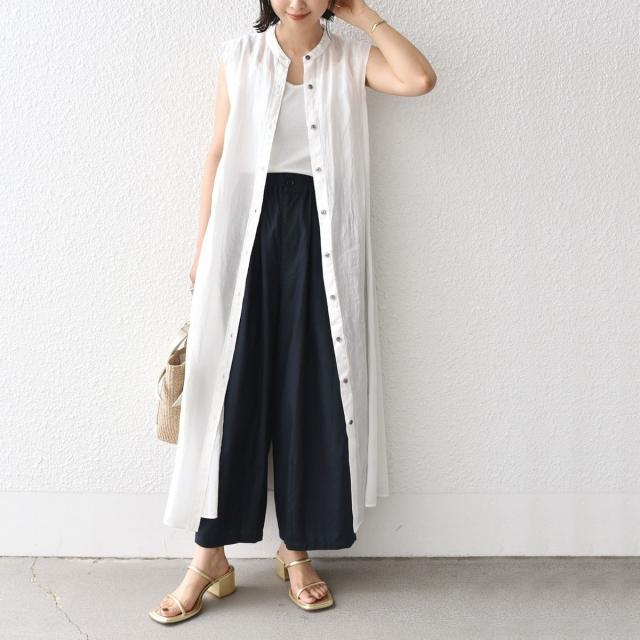 シップス（SHIPS）/〈手洗い可能〉ラミー4 フレンチスリーブ シャツ ワンピース◇