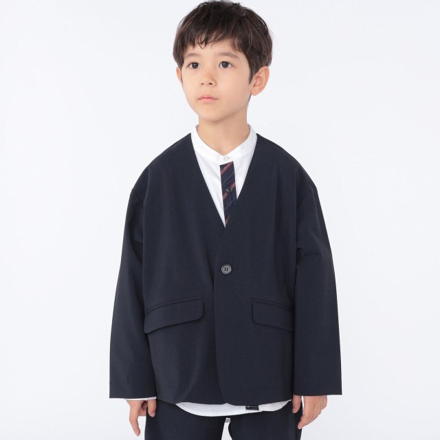 シップス（SHIPS）/SHIPS KIDS:100〜130cm /〈多機能〉ネイビー ノーラペル ジャケット