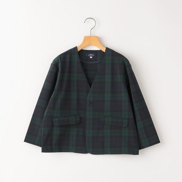 シップス（SHIPS）/SHIPS KIDS:145〜160cm /〈多機能〉ブラックウォッチ ノーラペル ジャケット