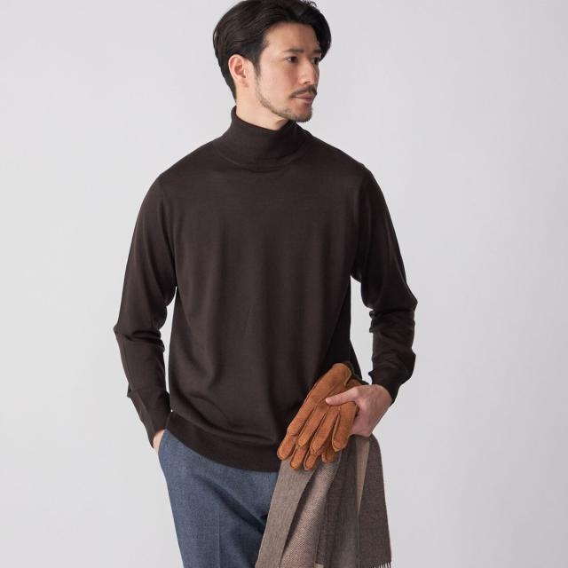 シップス（SHIPS）/SHIPS: HANDFRAME 16ゲージ タートルネック ニット