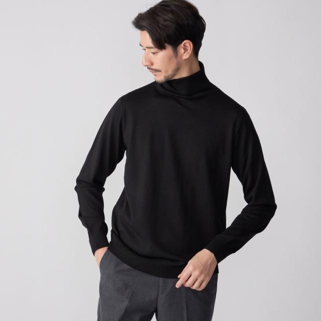 シップス（SHIPS）/SHIPS: HANDFRAME 16ゲージ タートルネック ニット