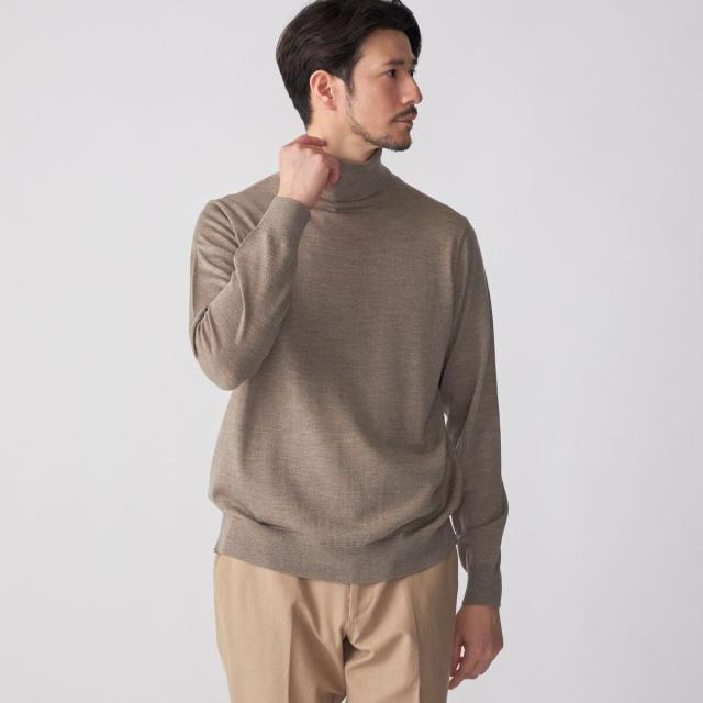 シップス（SHIPS）/SHIPS: HANDFRAME 16ゲージ タートルネック ニット
