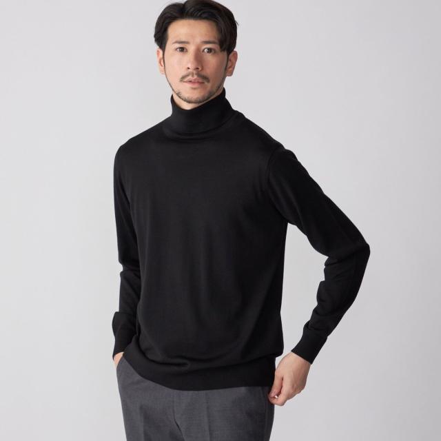 シップス（SHIPS）/SHIPS: HANDFRAME 16ゲージ タートルネック ニット