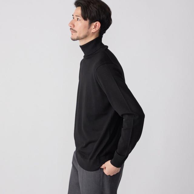シップス（SHIPS）/SHIPS: HANDFRAME 16ゲージ タートルネック ニット