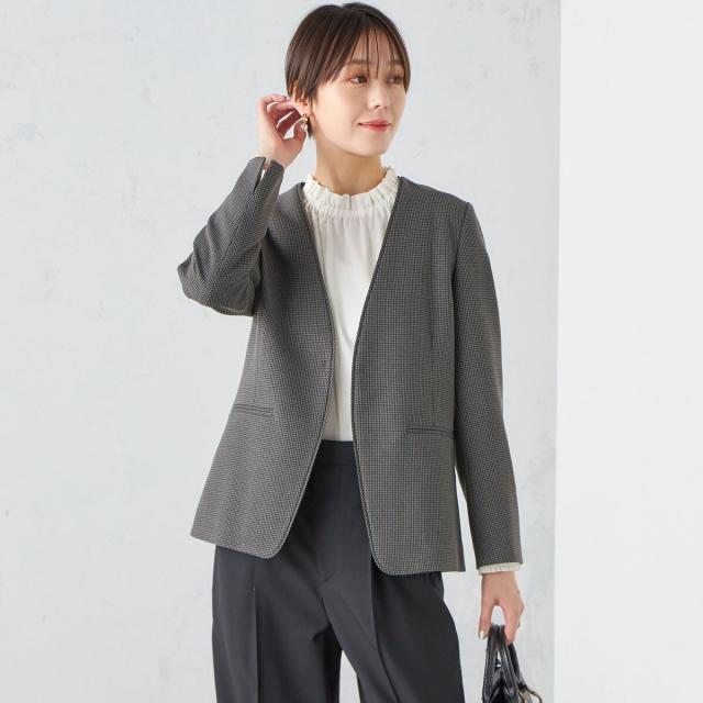 シップス（SHIPS）/〈手洗い可能〉ガンクラブチェック 無地 ウーリッシュ ジャケット ◇の通販は