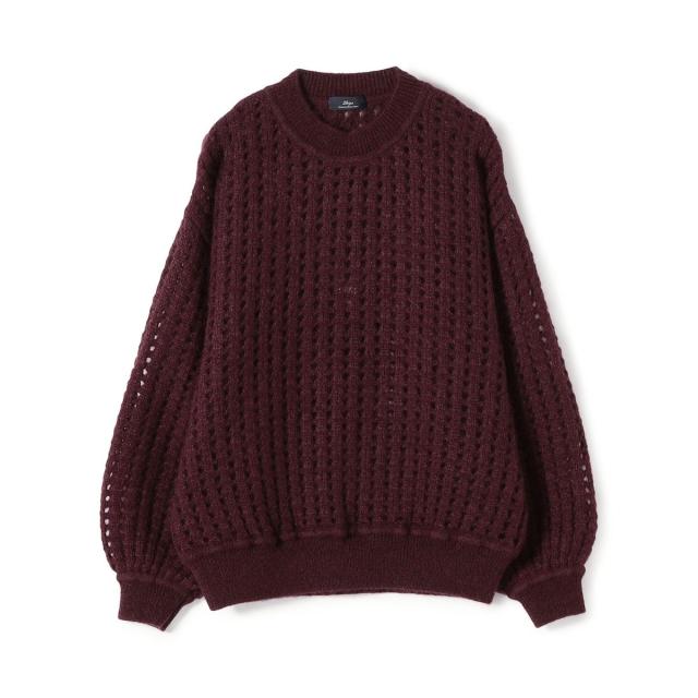 シップス（SHIPS）/SHIPS Primary Navy Label:〈手洗い可能〉メッシュ ニット プルオーバー_1