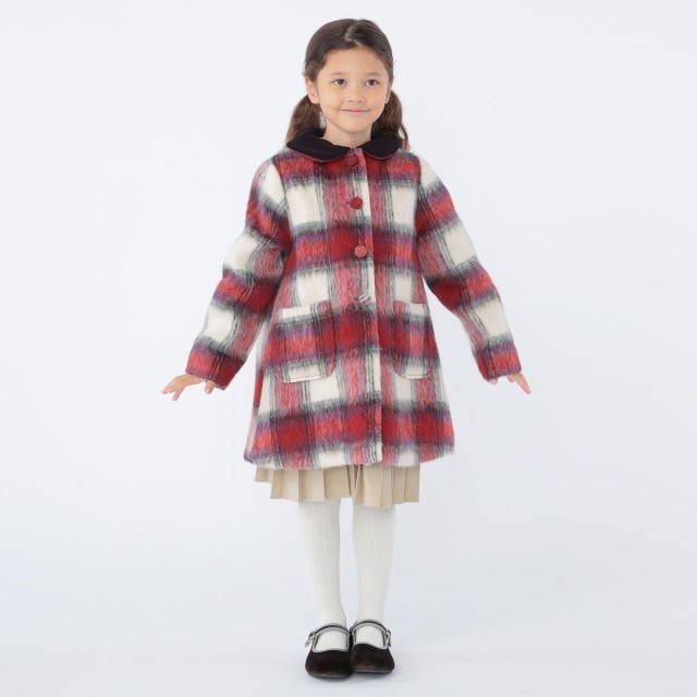 SHIPS KIDS:100～130cm / シャギー チェック コート | シップス(SHIPS