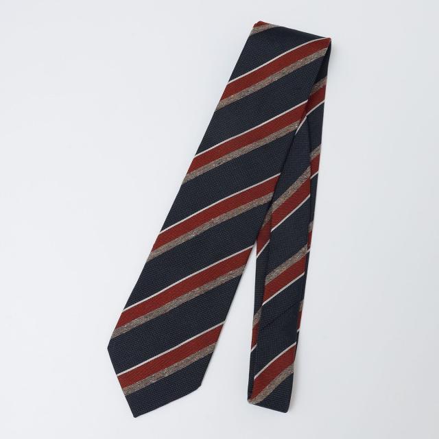 シップス（SHIPS）/Stefanobigi: シルク コットン メランジ ストライプ ネクタイ