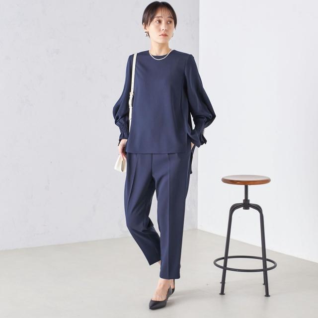 シップス（SHIPS）/〈手洗い可能〉キャンディ スリーブ ブラウス × パンツ セットアップ